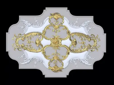 Ceiling ornament decorate plester 3d model classic 3D model