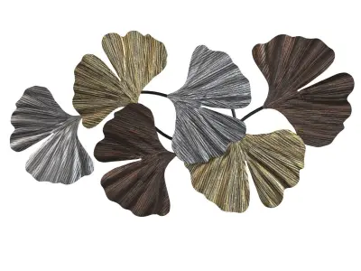 Metallic Leaves 41 Wide Metal Wall Art PBR 3D model