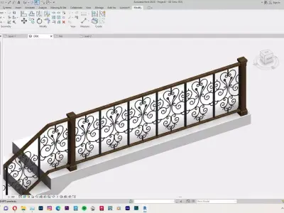 Classic Railing Revit Family 3D model