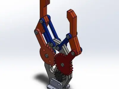 Gripper gear mechanism 3D print model