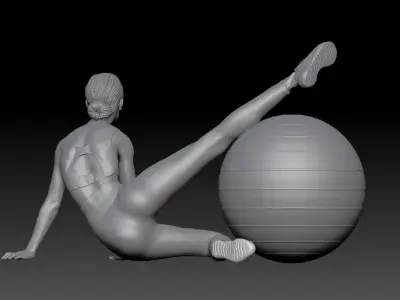 FITNESS GIRL 1 3D print model