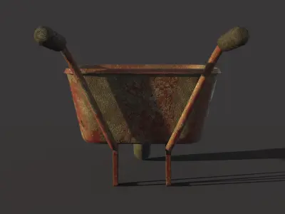 3D REALISTIC WHEEL BARROW MODELLING ONLY THREE THOUSAND POLYGON Low-poly 3D model