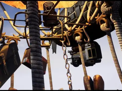 SteamPunk Victorian Vehicles Low-poly 3D model