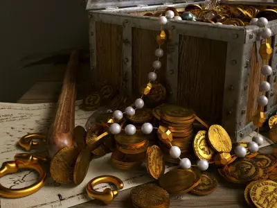 Tresor du pirate 3D model