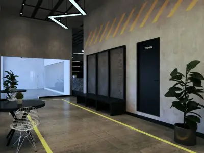 REALISTIC GYM INTERIOR 3D model