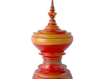 Burmese Temple Offering Bowls 3D model