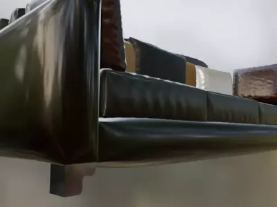 Leather couch 3D model