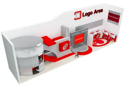 Booth Exhibition Stand a509 3D model