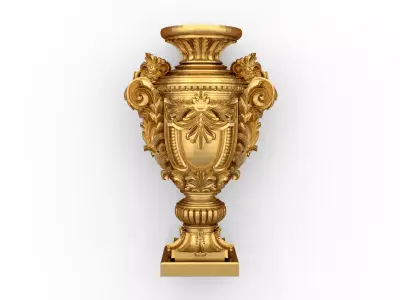 Classical urn decorative onlay cnc 3d printing stl 03 3D print model