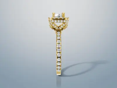 Engagement Ring 3d model C48 3D print model 3D print model