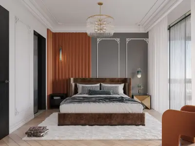 luxury living room dining room interior scenes 56 3D model