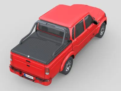 Mahindra PickUp Cab Karoo 2022 Low-poly 3D model