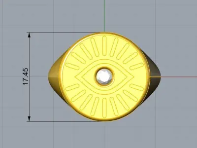 One eyed ring 3D print model