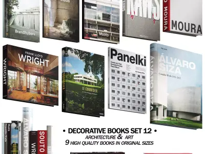 090 Decorative books set 12 Arch and Art 01 3D model