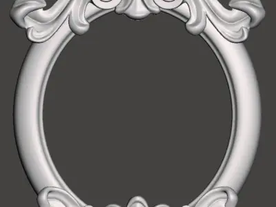 Mirror frame - 3d model for CNC 3D print model