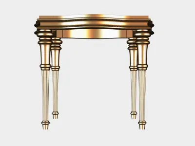 Carved coffee table for cnc 16 3D model