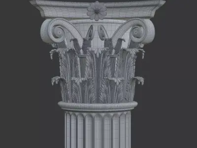 Corinthian Column 3D model purchase