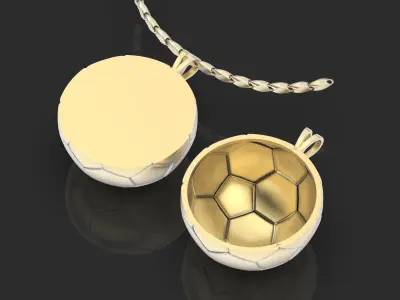 Soccer Football Pendant jewelry  Silver Gold  Print 3D print model