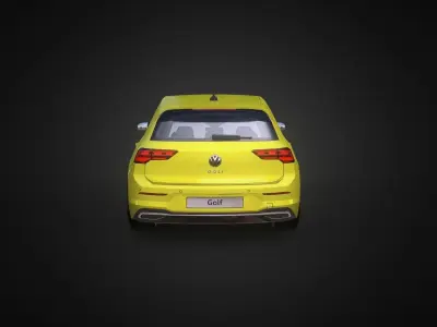 Volkswagen Golf 2020 Low-poly 3D model