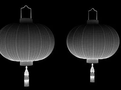 Chinese red lantern 3D model 83