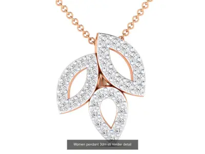 Leaf Ring Earrings Pendant Bracelet 3dm stl renders details 3D Model Pack