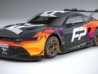 Mustang GT3 Racecar 2024 3D model