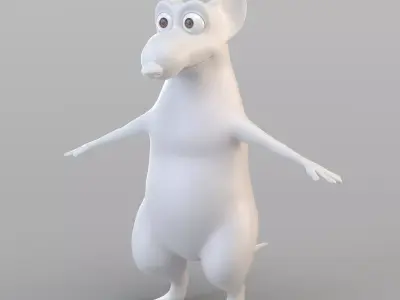Cartoon Big Mouse 3D model