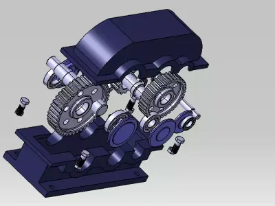 Full reduction gearbox assembly  3D print model
