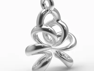 Spring Earring 3D print model