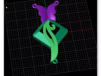 butterfly gold bracelet free Free 3D print model
