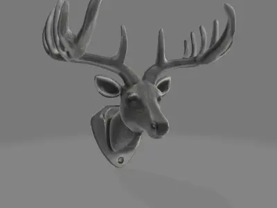 Reindeer Head Wall Mount 3D print model