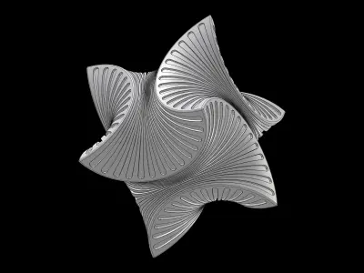 cubiczag gold sculpture 3D print model