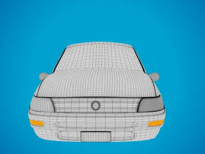 Station wagon cartoon  3D model