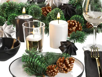 New year serving 3D model