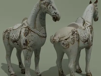 Horse Statuette P 3D model
