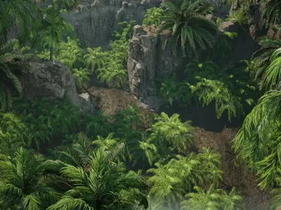 Tropical Island Unreal Engine - Environment Low-poly 3D model