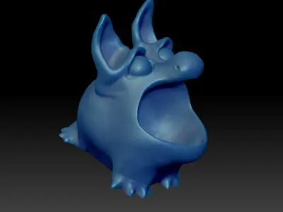 Bluffy -   STL Modell High-Polygon 3D print model