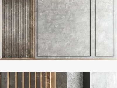 Decorative wall panel set 67 3D model