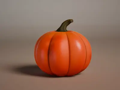 Stylized Pumpkin  Low-poly 3D model Low-poly 3D model