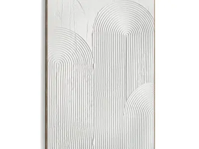 Plaster Two Photo Frame 481 Low-poly 3D model