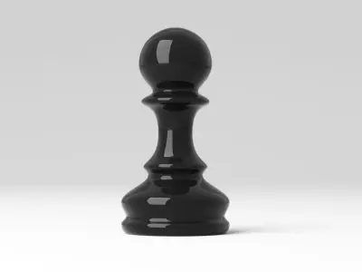 Chess Pawn Low-poly 3D model