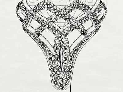 Jewelry Luxury Ring 3D print model