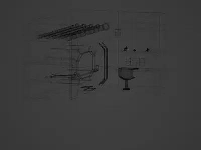 Low Poly Sci-fi Room Free low-poly 3D model