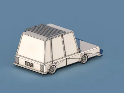 Cartoon Car Low-poly 3D model