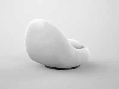 Deane Lounge Chair white Low-poly 3D model