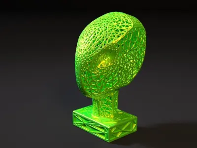 Alien head 3D print model