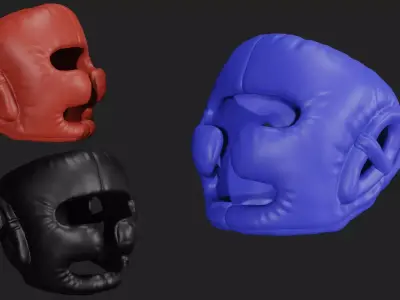 Boxing Headgear Low-poly 3D model