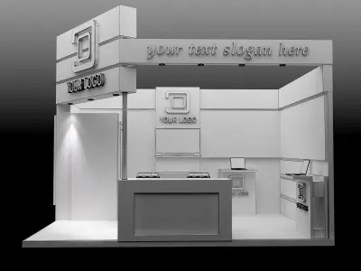 Booth Exhibition Stand a494 3D model
