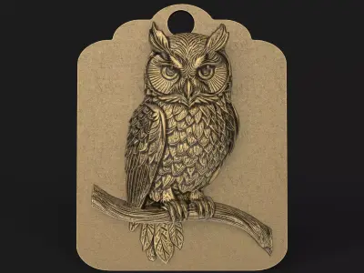 owl wall decoration 3D print model