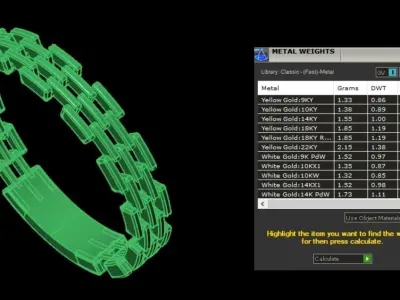 Women ring Gold 18k Free 3D print model